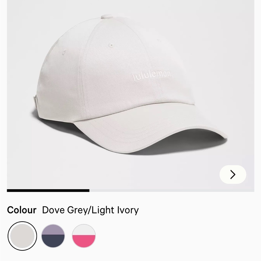 //LULULEMON// Cream Baseball Cap